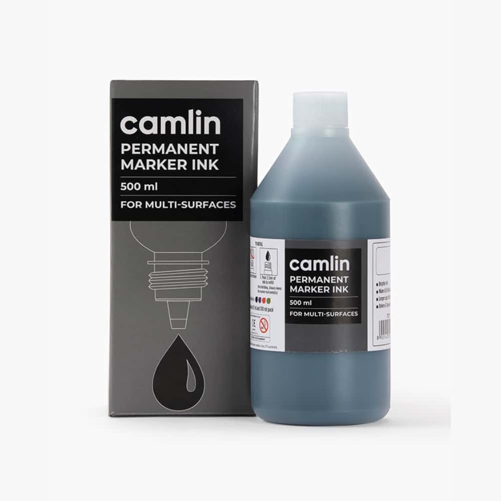 Camlin Permanent Marker Ink Green 500 ml in bulk from India — Ant Mascot
