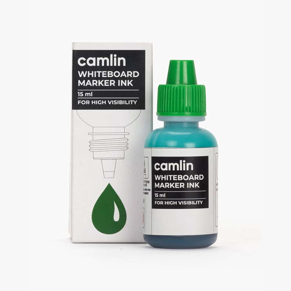 Camlin Whiteboard Marker Ink Green 15ml in bulk from India — Ant Mascot