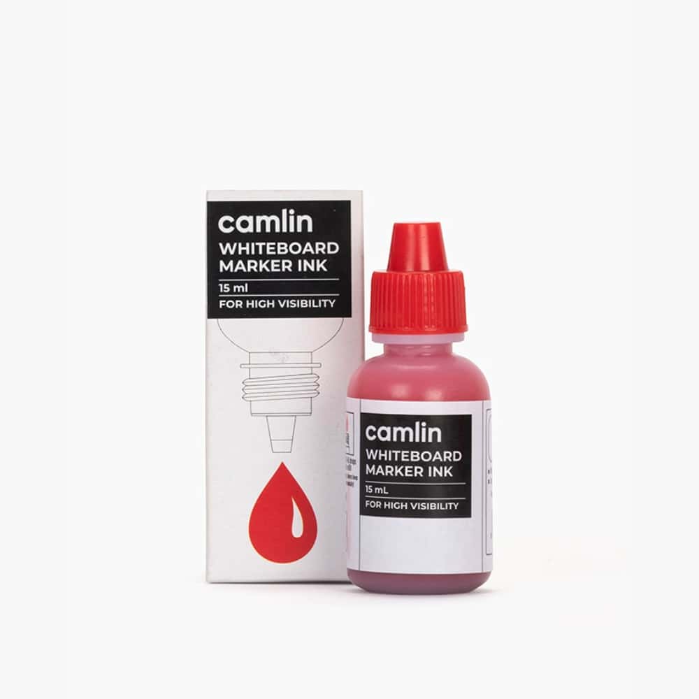 Camlin Whiteboard Marker Ink Red 15ml in bulk from India — Ant Mascot