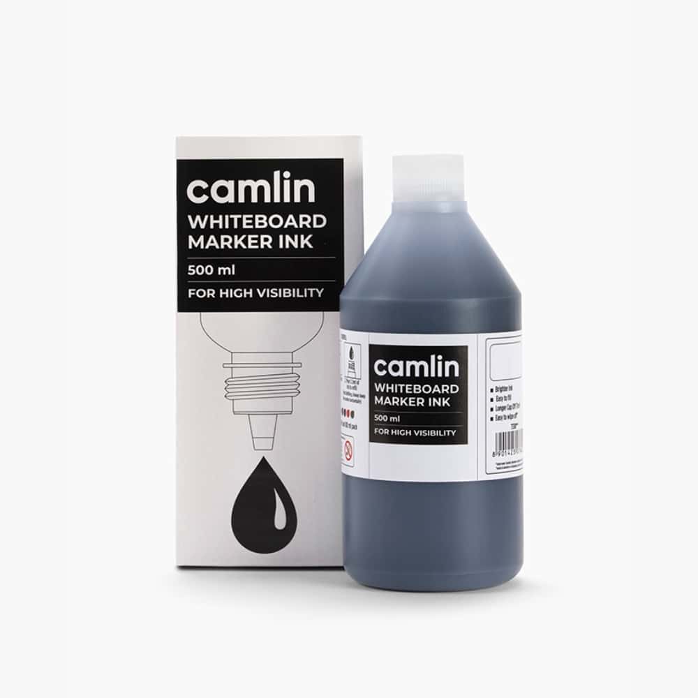 Camlin Whiteboard Marker Ink Black 500ml in bulk from India — Ant Mascot