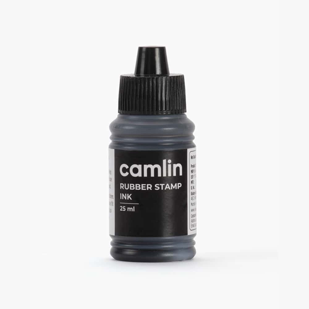 Camlin Rubber Stamp Ink Black 25ml in bulk from India — Ant Mascot