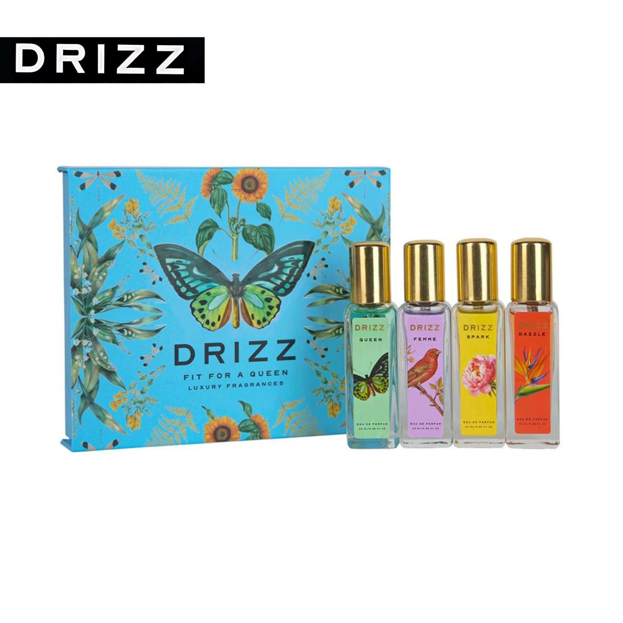 Drizz Fit For A Queen Set Of 4 Eau de Parfum Fragrance Gift Set - 4* 20 ml in bulk from India — Ant Mascot