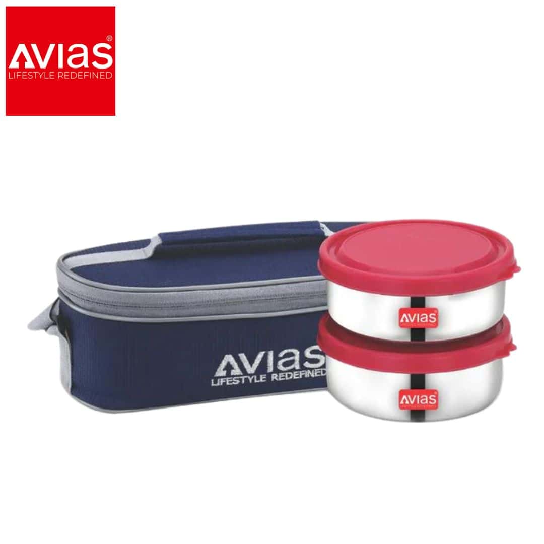Avias Freshia H2 Lunch Box � 2 Stainless Steel Containers in bulk from India — Ant Mascot