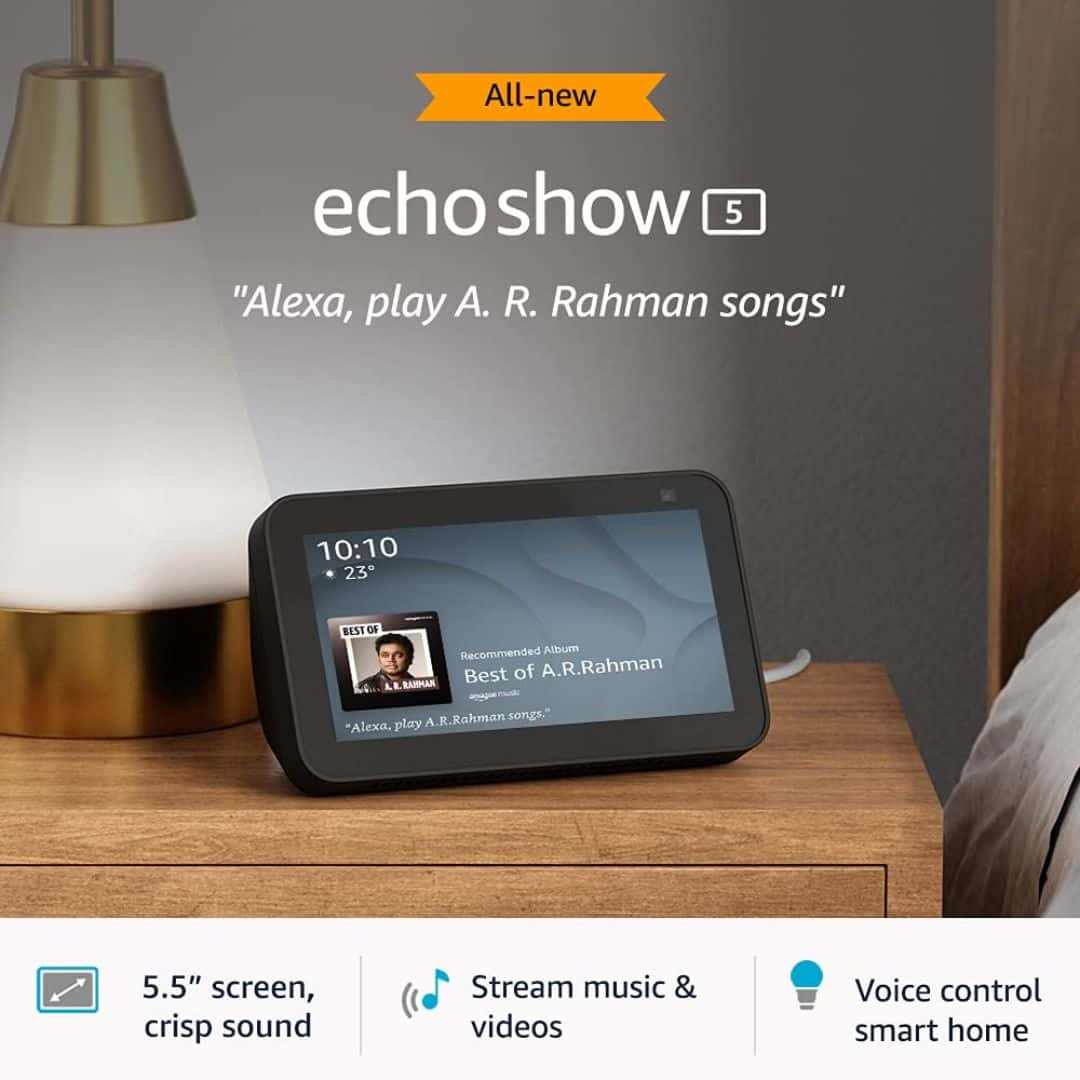 Echo Show 5 (2nd Gen, 2021 release) - Smart speaker with 5.5" screen, crisp sound and Alexa in bulk from India — Ant Mascot