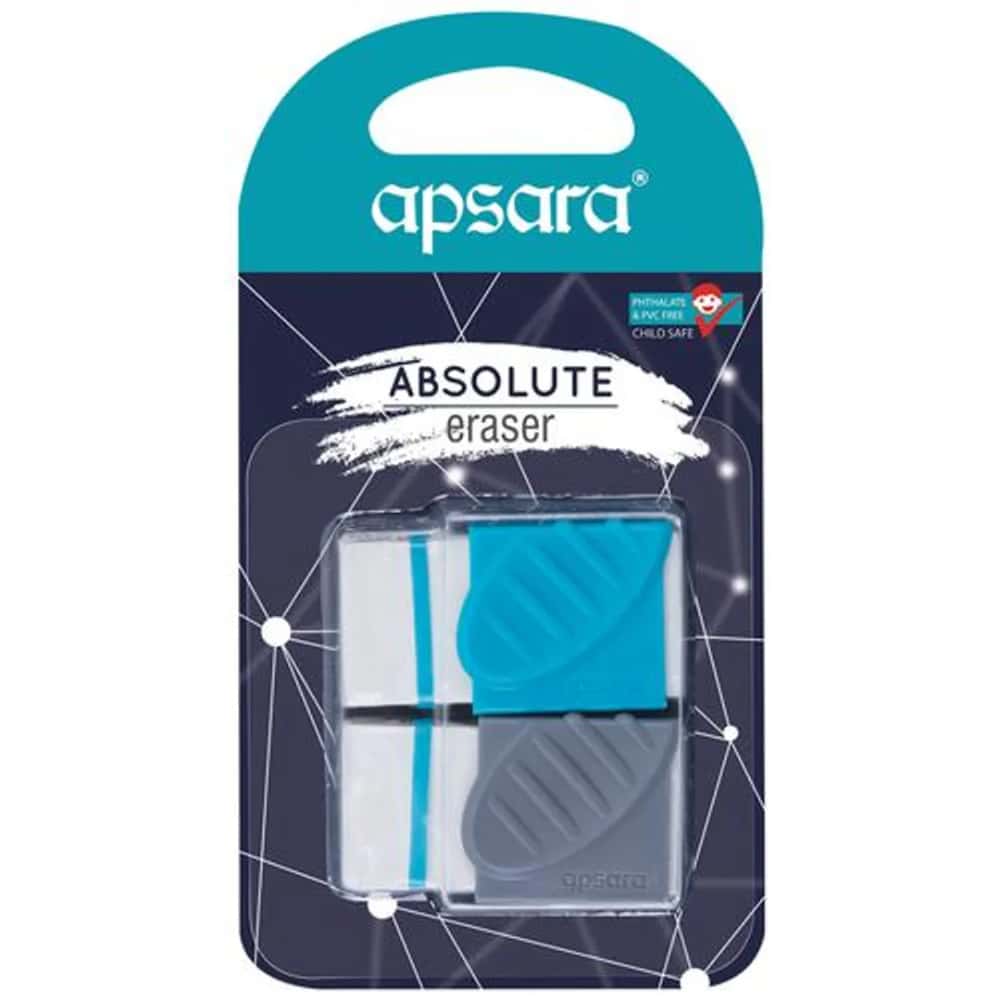 Apsara Absolute Erasers-2 PC Blister Pack in bulk from India — Ant Mascot
