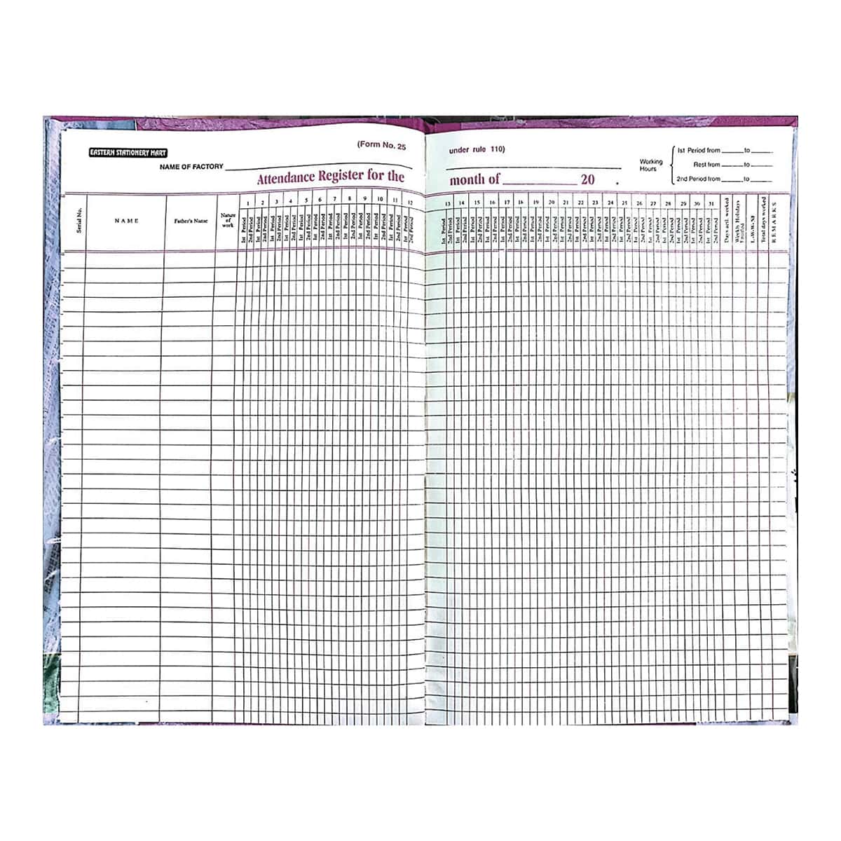 Attendence Register 1Q Assorted Note in bulk from India — Ant Mascot