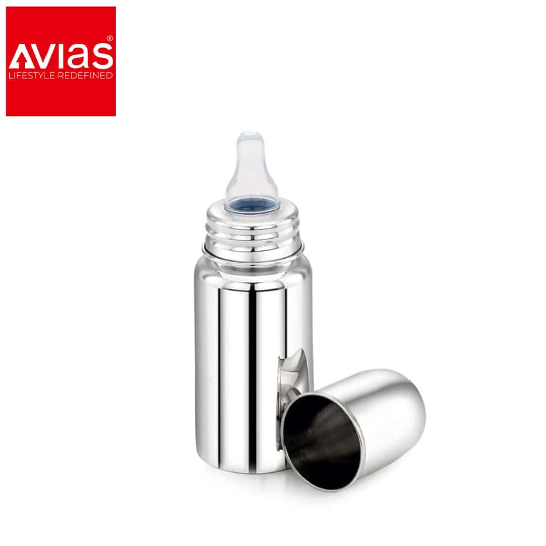 Avias Feeding Bottle 304 150Ml � Anti-Colic, Stainless Steel in bulk from India — Ant Mascot