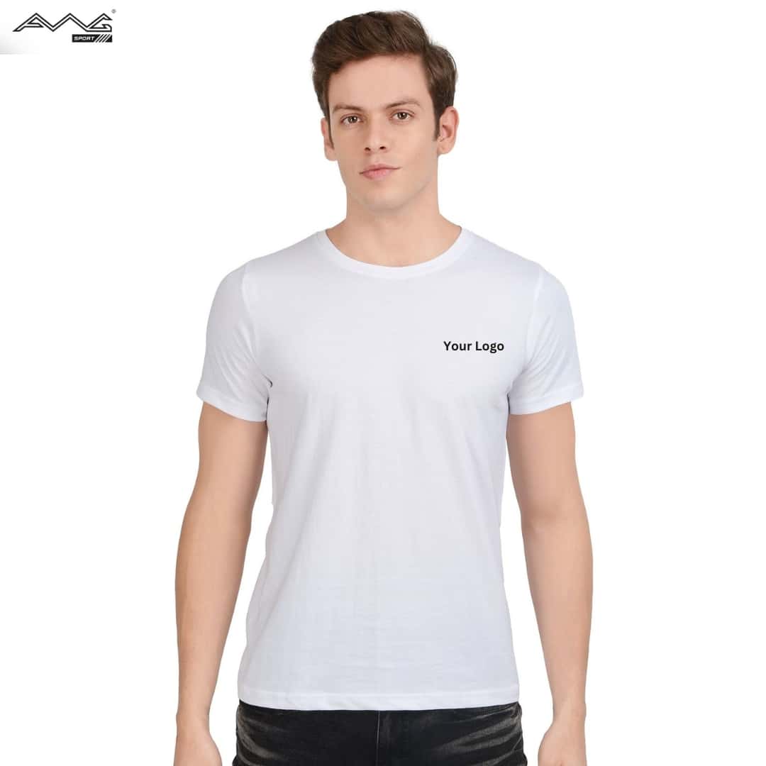 Awg Cotton Round Neck Super Bio T Shirt White in bulk from India — Ant Mascot