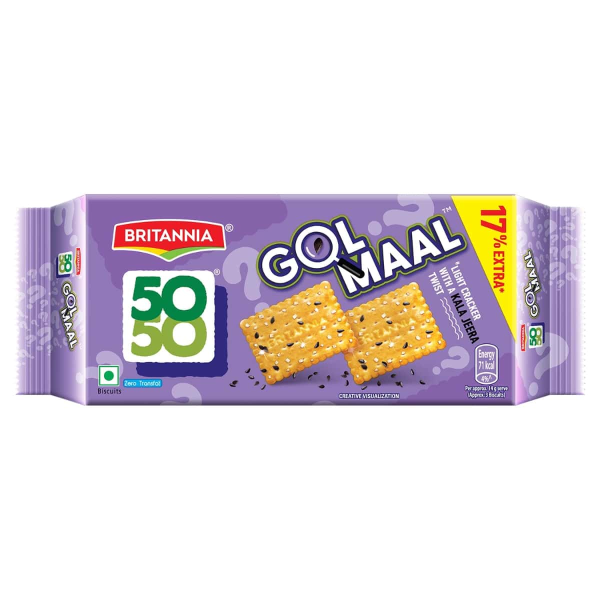 Britannia 50-50 Gol Maal CrackerL 57G in bulk from India — Ant Mascot
