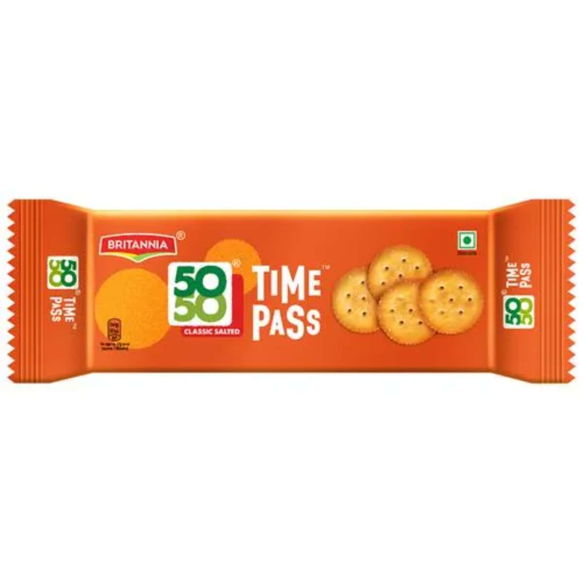 Britannia 50-50 Classic Salted Time Pass Biscuits 63g in bulk from India — Ant Mascot
