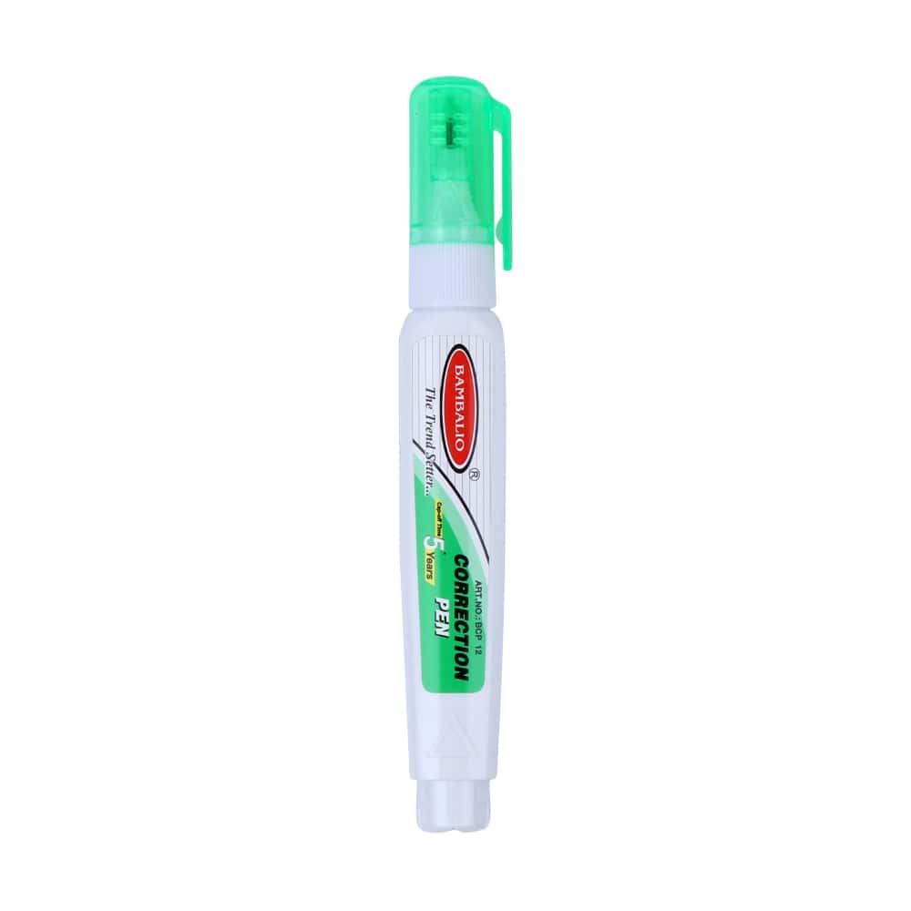 Bambalio Correction Pen White Body with Metal Tip 12p in bulk from India — Ant Mascot