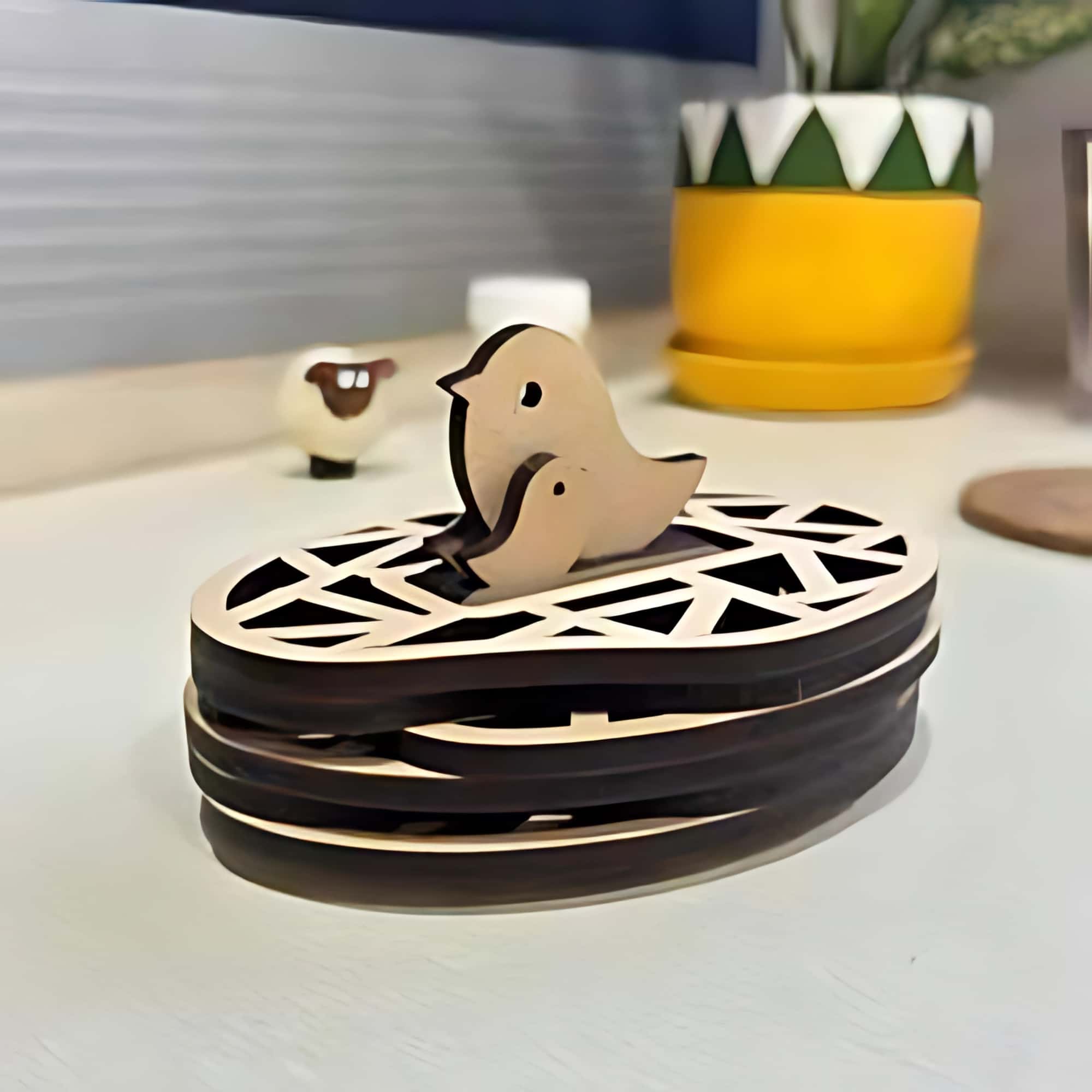 Birdie Coasters - set of 4 Coasters in bulk from India — Ant Mascot
