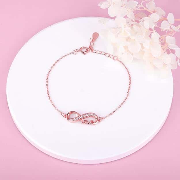 Rose Gold Love Knows No Bounds Infinity Bracelet in bulk from India — Ant Mascot