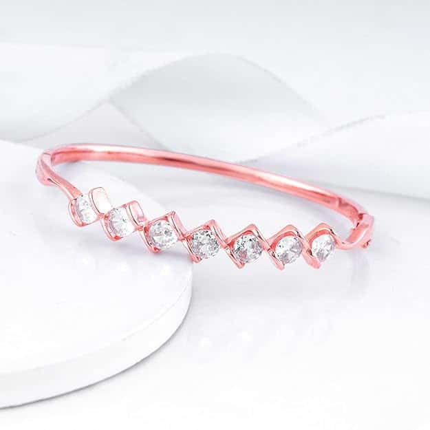 Rose Gold Zircon Order of Opulence Bangle Bracelet in bulk from India — Ant Mascot