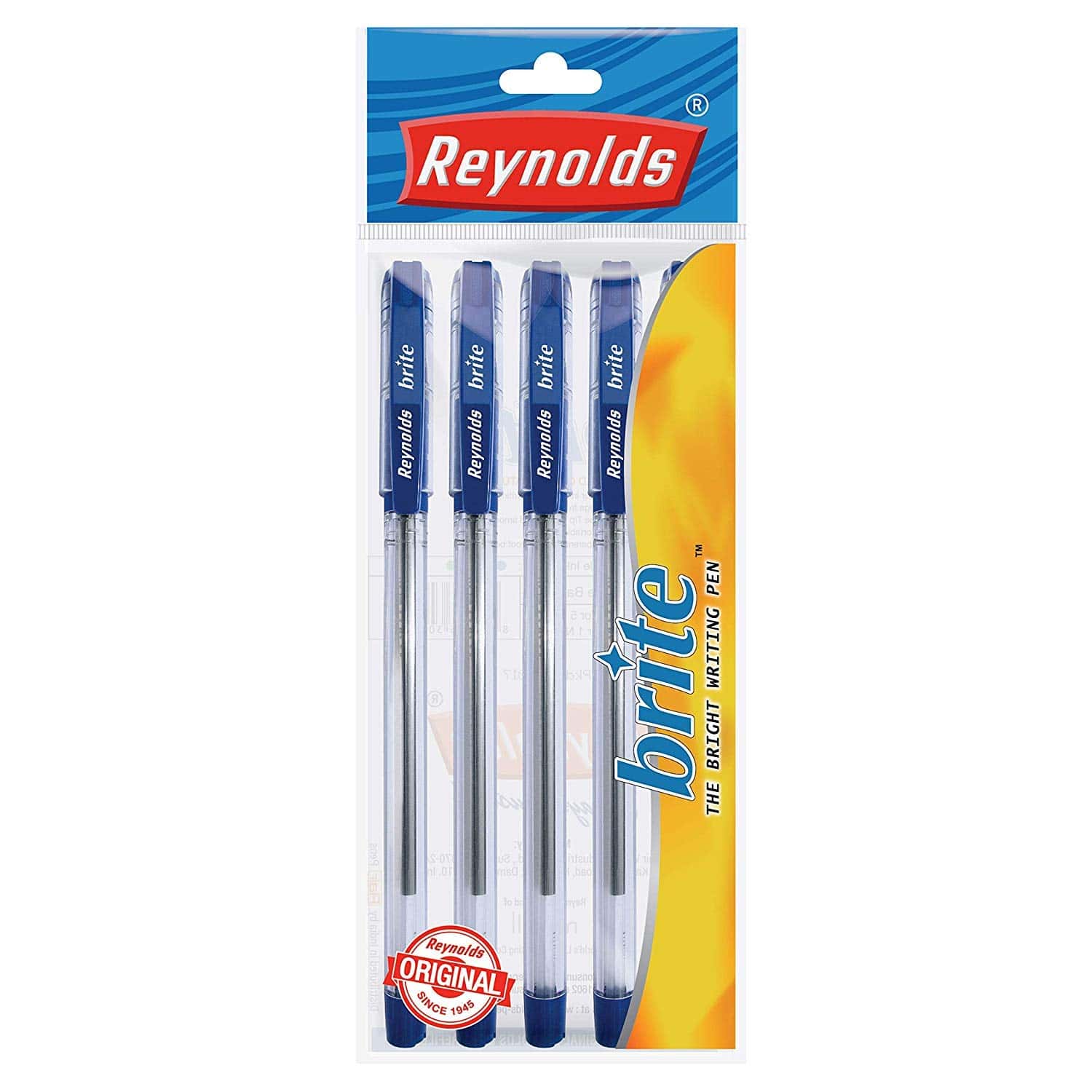 Reynolds Brite Ball Pen Blue Pack Of 5 in bulk from India — Ant Mascot