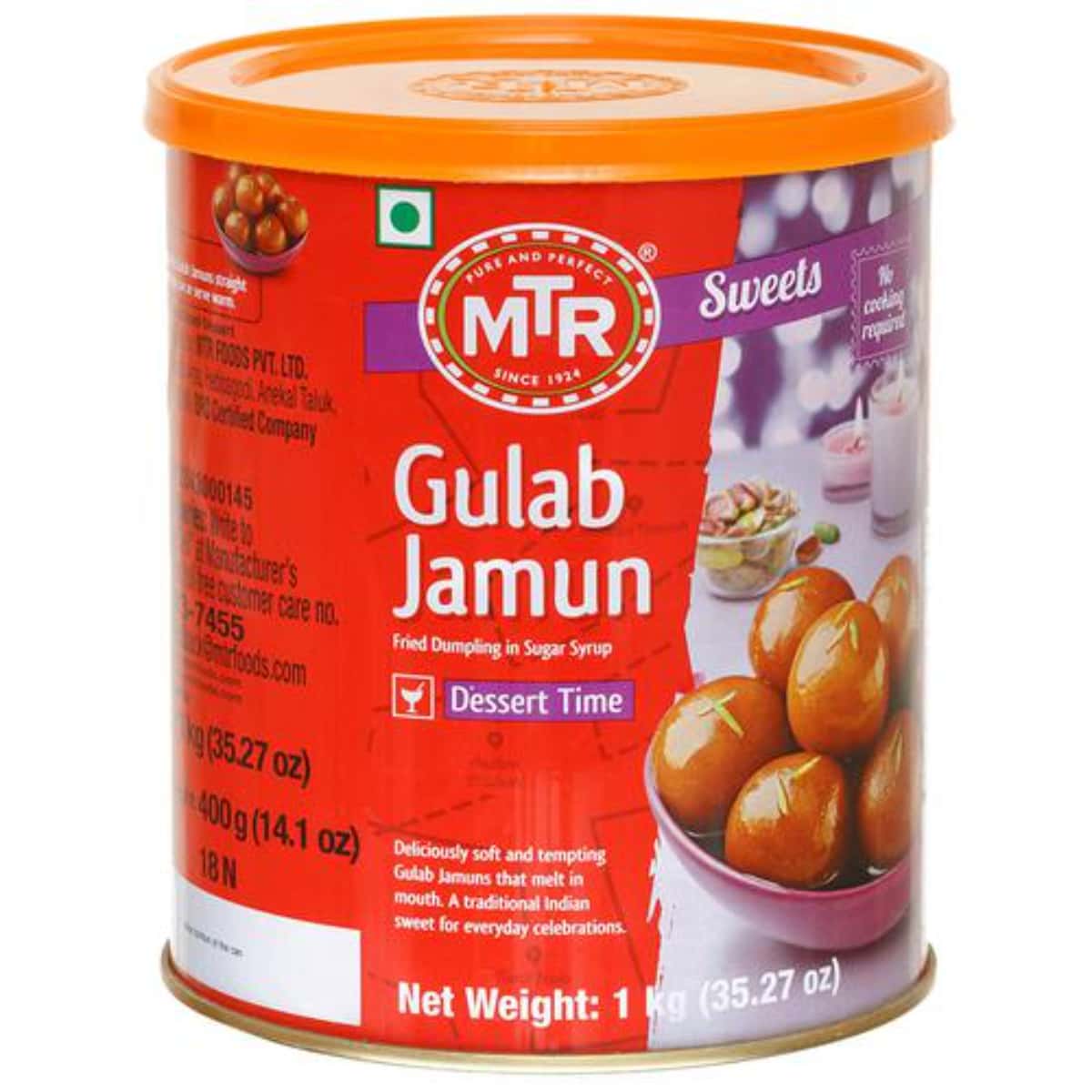 MTR RTE Gulab Jamun 1 Kg Tin in bulk from India — Ant Mascot