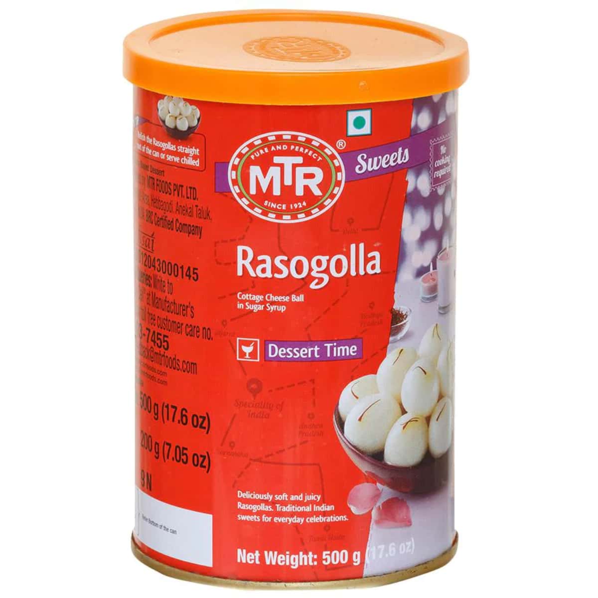 MTR RTE Rasogolla 500g Tin in bulk from India — Ant Mascot