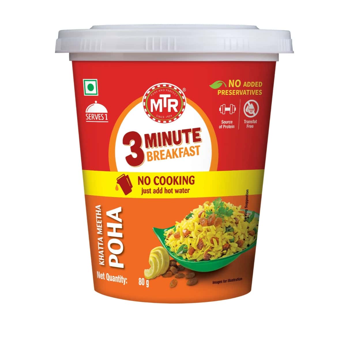 MTR Instant Khatta Meetha Poha Cup 80g 3 Min in bulk from India — Ant Mascot