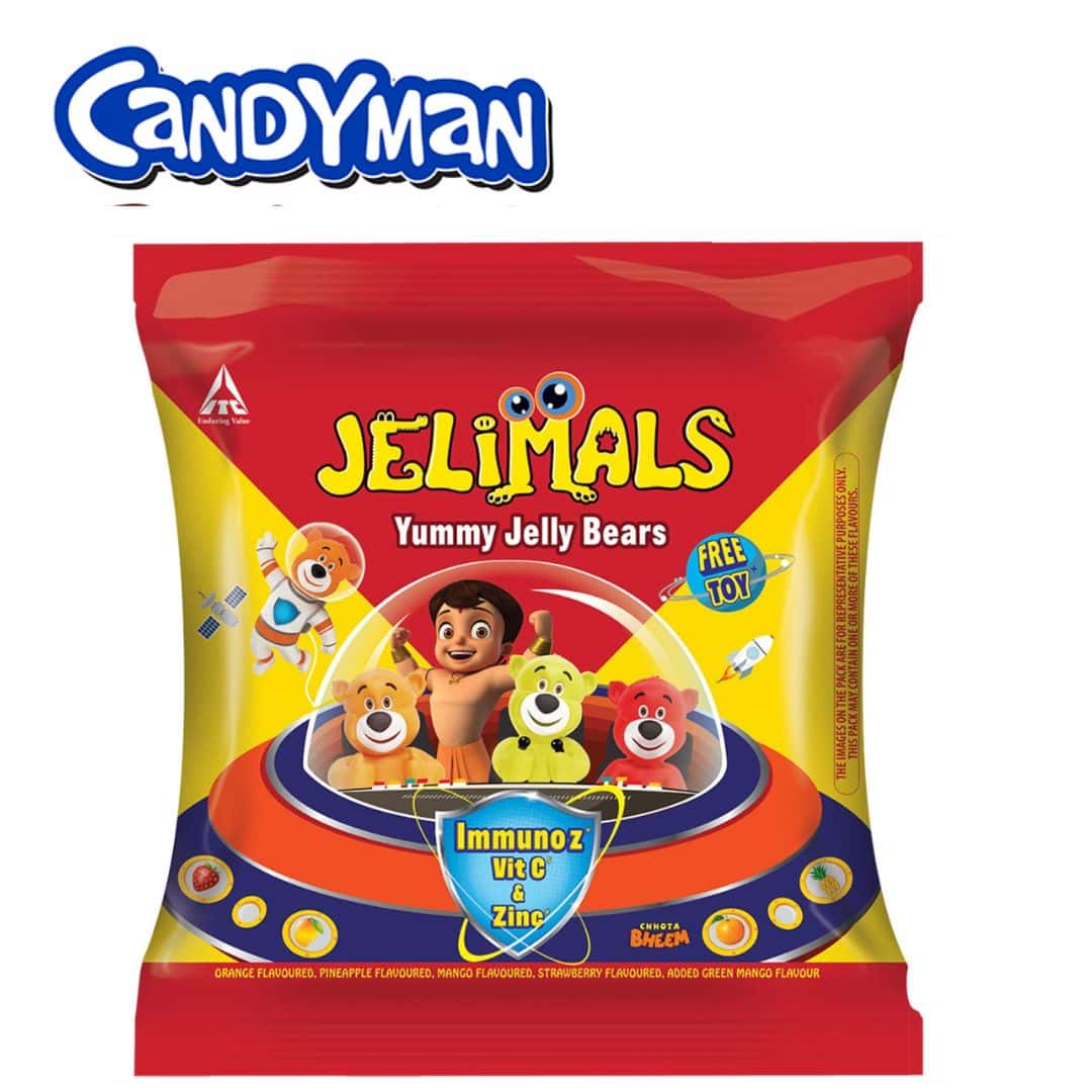 Candyman Jelimals Jelly Bears 32.5g Pouch in bulk from India — Ant Mascot