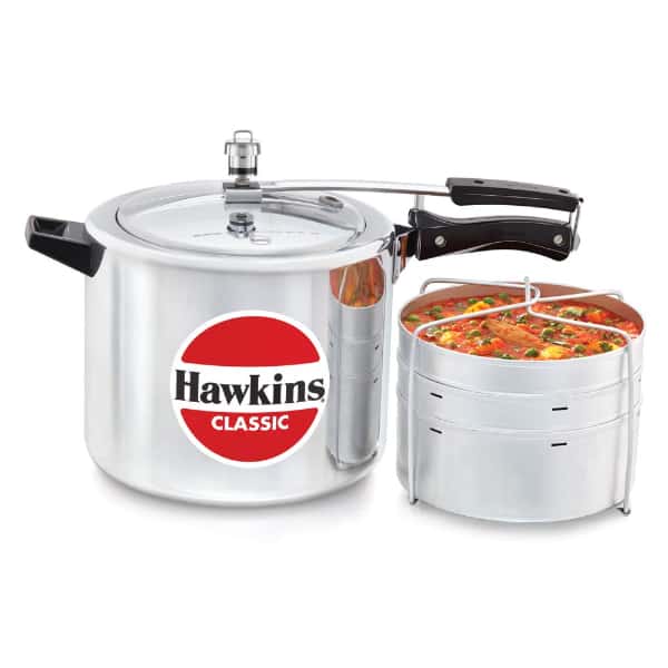 Hawkins Classic 10L Aluminum Pressure Cooker with Separators in bulk from India — Ant Mascot