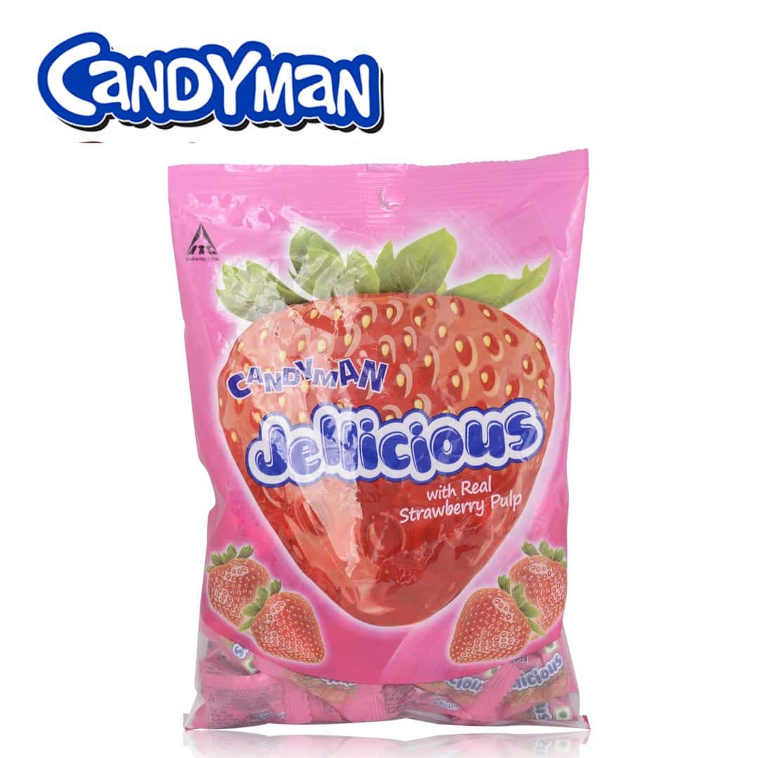 Candy Man Jellicious Strawberry 200g Pouch in bulk from India — Ant Mascot