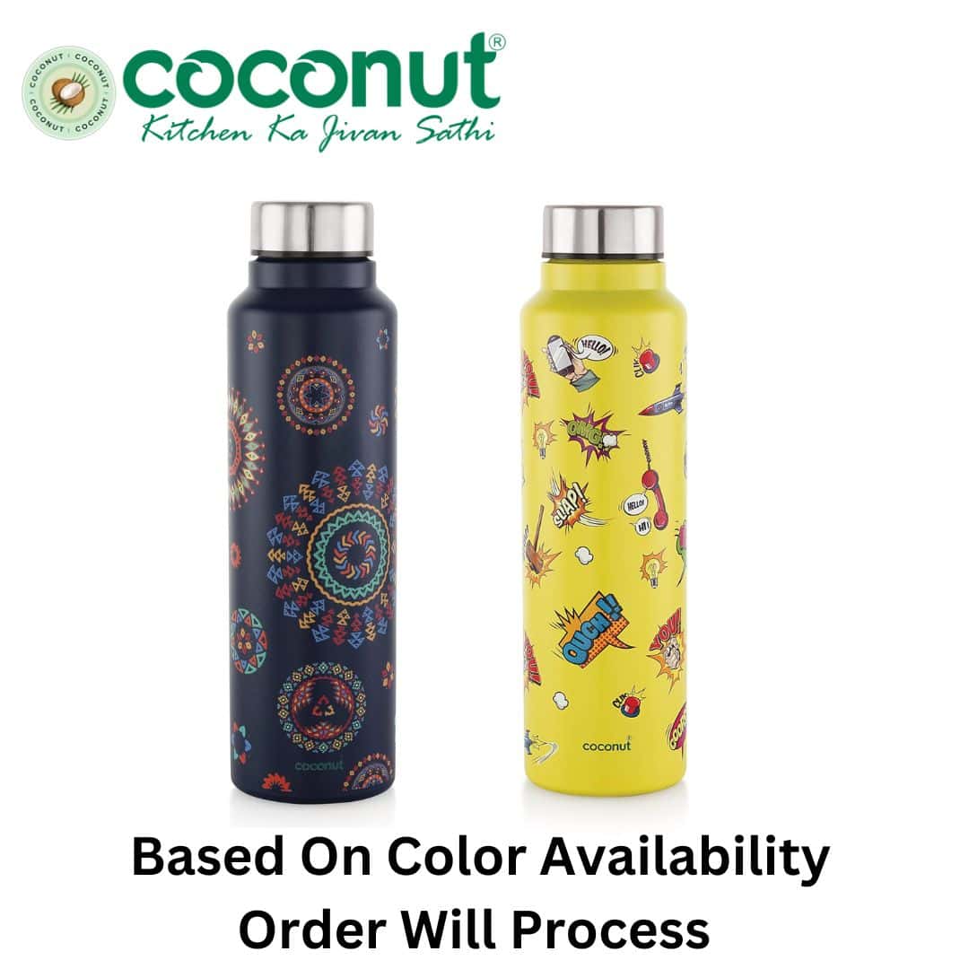 Coconut Crayon Bottle - 1000 ML|Fun and Functional Water Bottle in bulk from India — Ant Mascot