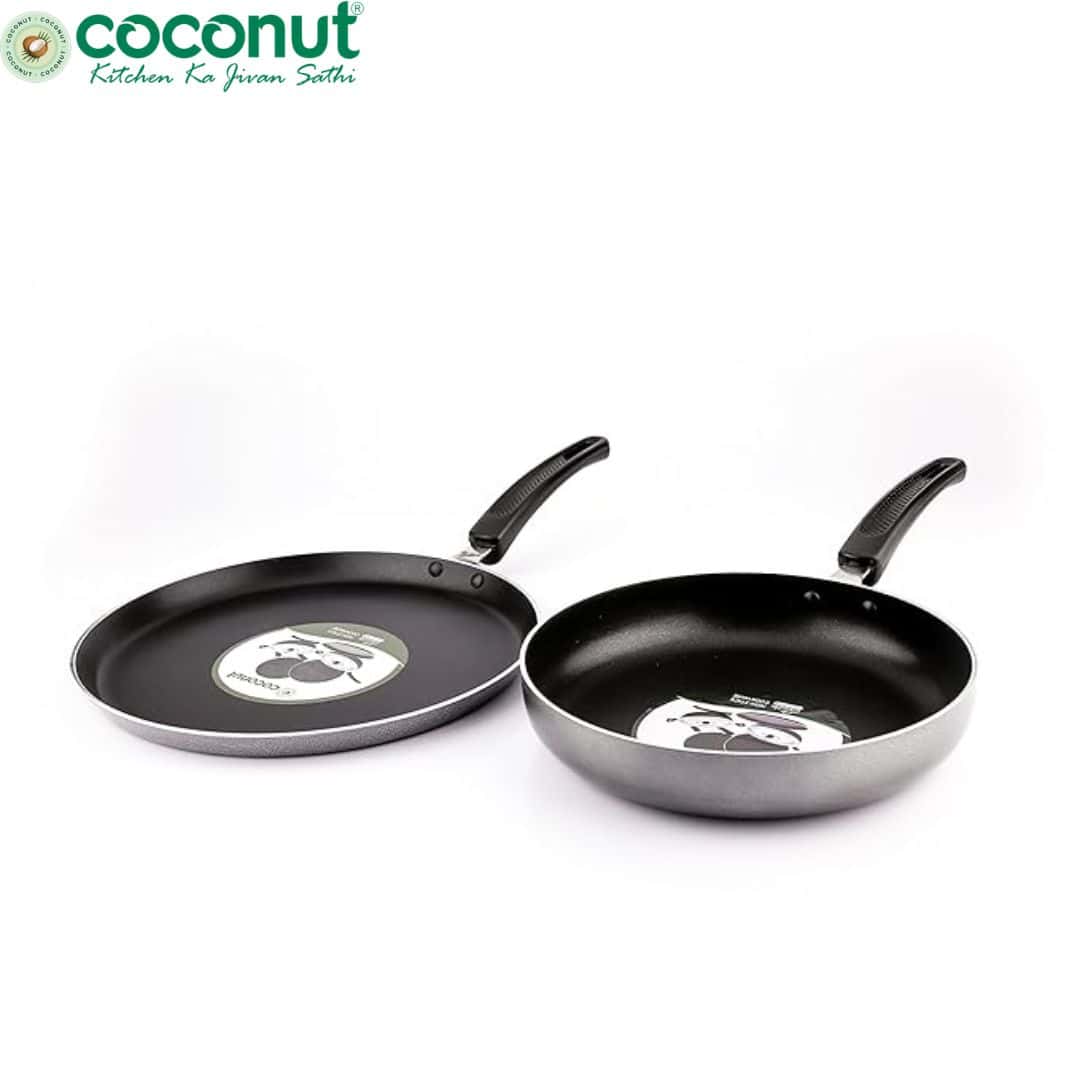 Coconut Friendly Pack - Nonstick Tawa & Fry Pan|Essential Cookware Set in bulk from India — Ant Mascot