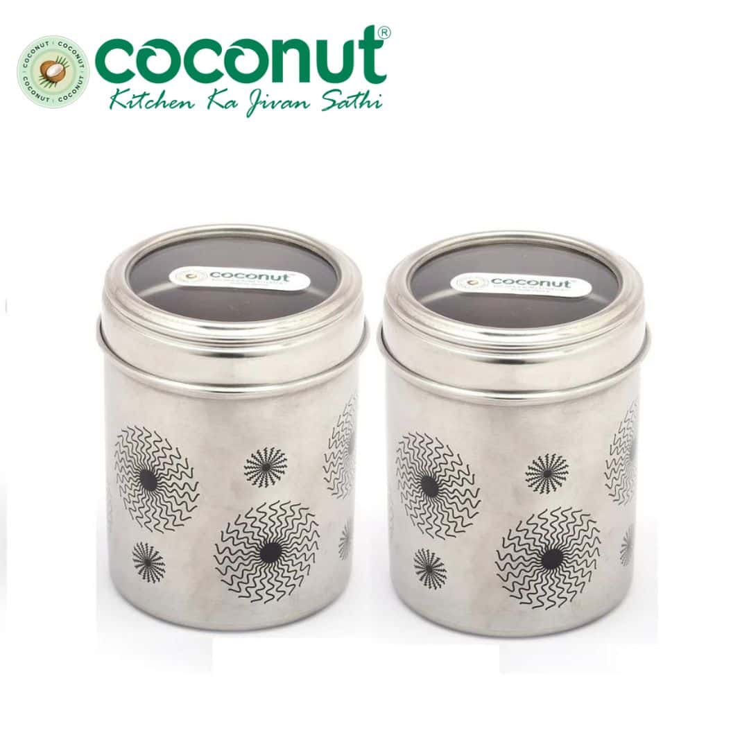 Coconut Freedom Twin Containers Set of 2 Pcs|Chic Storage Solutions in bulk from India — Ant Mascot