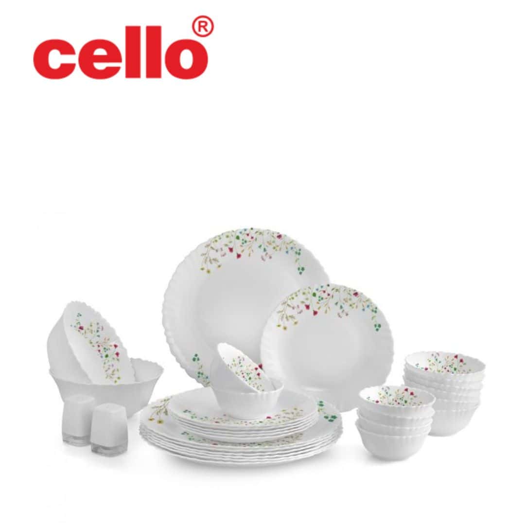 Cello Dazzle Dinner Set 29 Pcs - Hanging Grdn in bulk from India — Ant Mascot