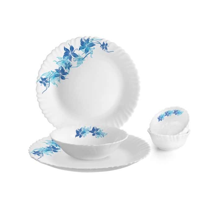 Cello Dazzle Dinner Set 5 Pcs - Blue Swirl in bulk from India — Ant Mascot