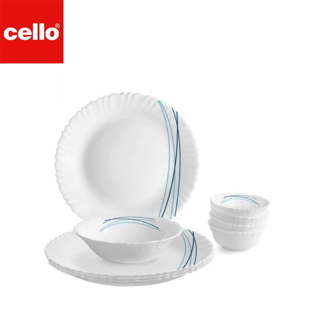 Cello Dazzle Dinner Set 9 Pcs - Cool Lines in bulk from India — Ant Mascot