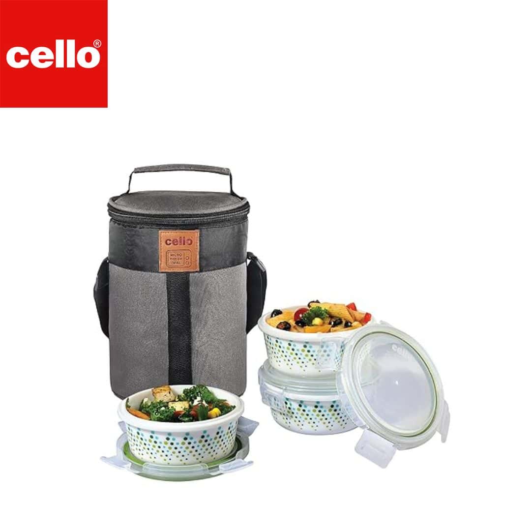 Cello Lunch Box W Jacket 3Pc - Bubble Drop in bulk from India — Ant Mascot