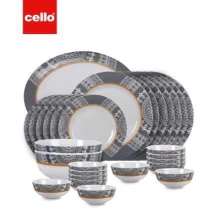 Embrace Delicate Dining with Cello Feather Ds 27Pc - Delicacy Dinnerware Set: Elegant and Charming Design in bulk from India — Ant Mascot