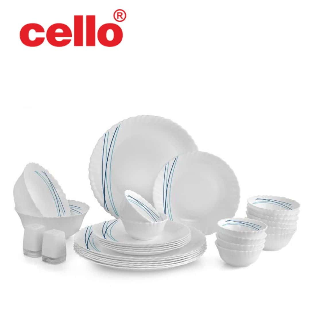 Cello Dazzle Dinner Set 29 Pcs - Cool Lines in bulk from India — Ant Mascot