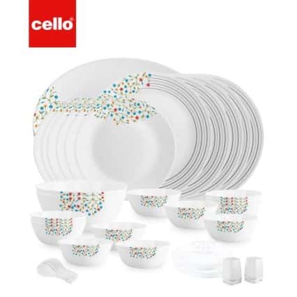 Durable Opalware: Cello Zarah Ds 37 Pcs Dinner Set - Fine Floral in bulk from India — Ant Mascot