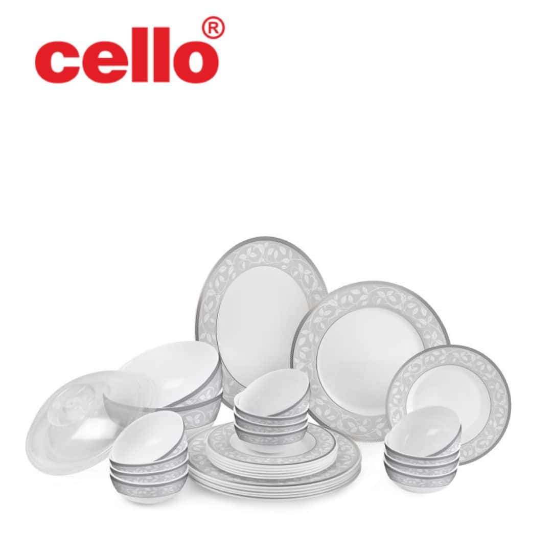 Everyday Essentials: Cello Ariana 29-Piece Dinner Set (Sterling Silver) in bulk from India — Ant Mascot