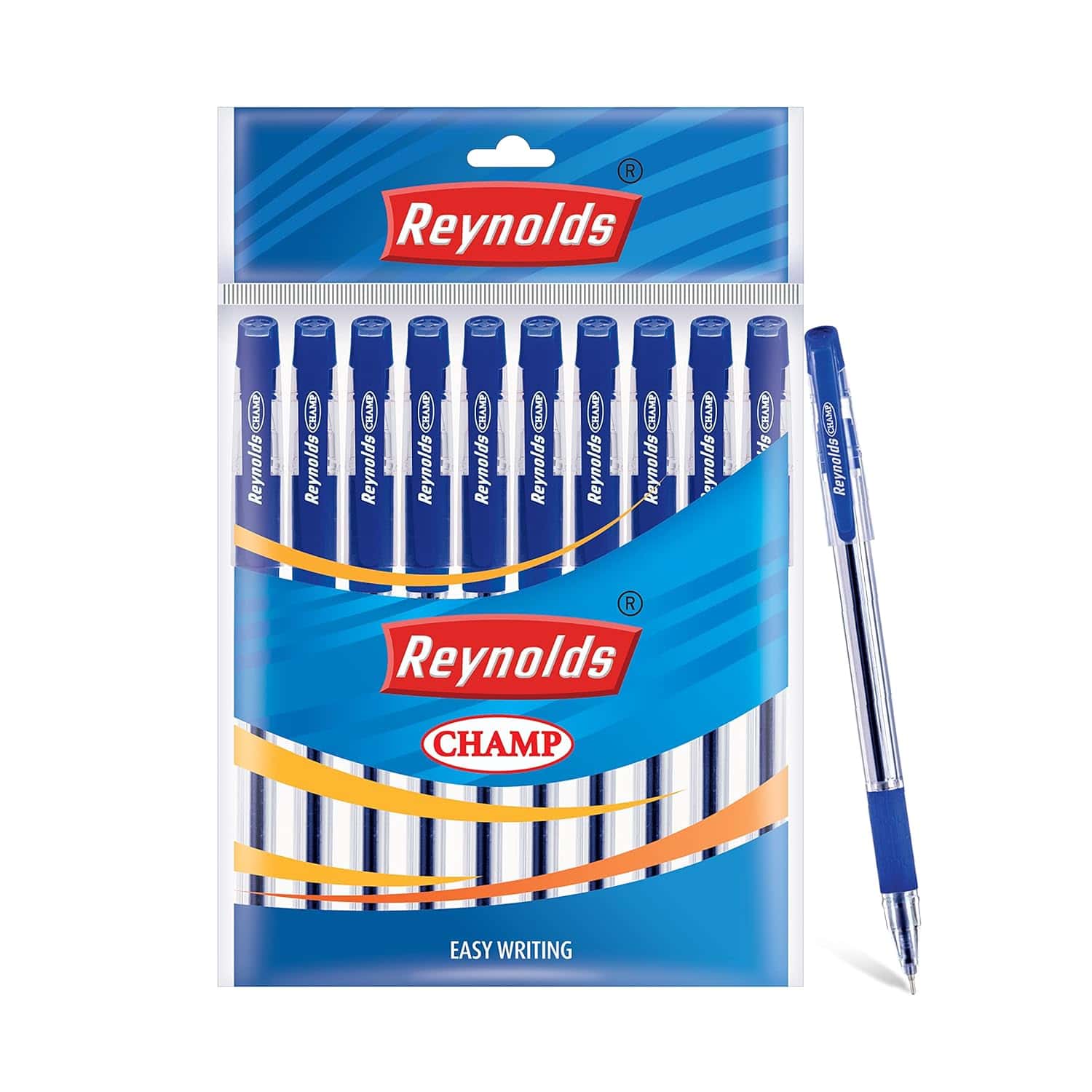 Reynolds Champs Ball Pen Blue Pack Of 10 in bulk from India — Ant Mascot