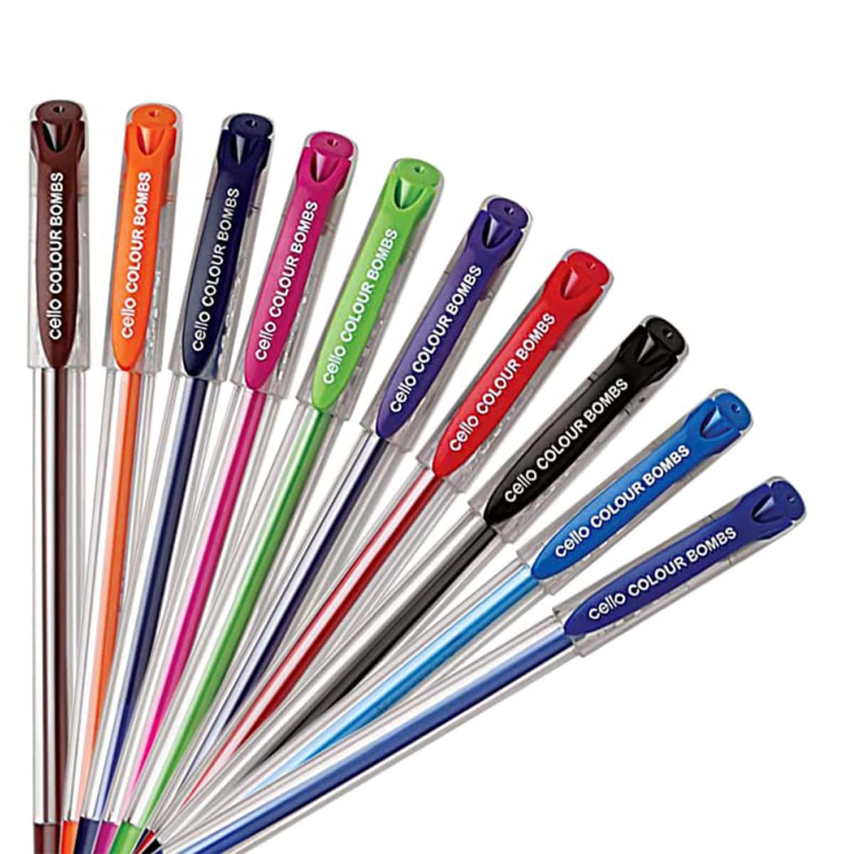 Cello Colour Bombs Gel Pen Pack of 10 Assorted in bulk from India — Ant Mascot