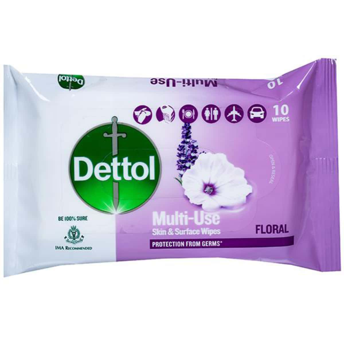 Dettol Disinfectant Skin & Surface Wipes Floral 10S in bulk from India — Ant Mascot
