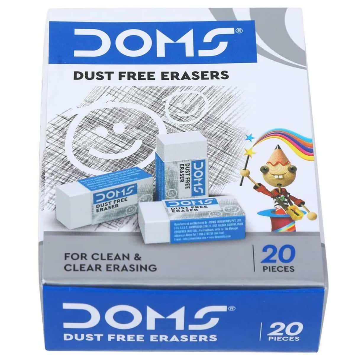 Doms Eraser Pack Of 20 in bulk from India — Ant Mascot