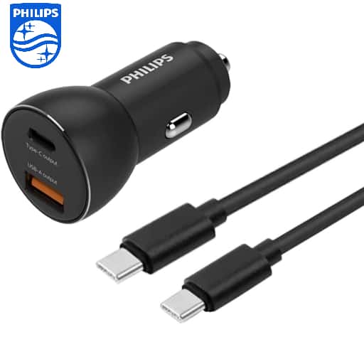 Philips 36W PD / QC Car Charger DLP2521(Black) in bulk from India — Ant Mascot