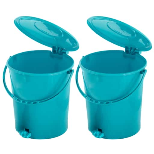 Kuber Industries 2 Pieces Plastic Dustbin Garbage Bin With Handle, 10 Liters in bulk from India — Ant Mascot