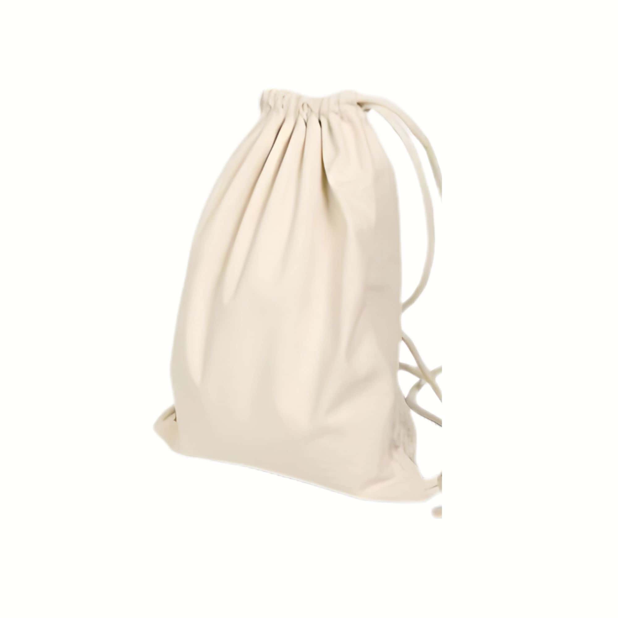 Draw String White Bag in bulk from India — Ant Mascot