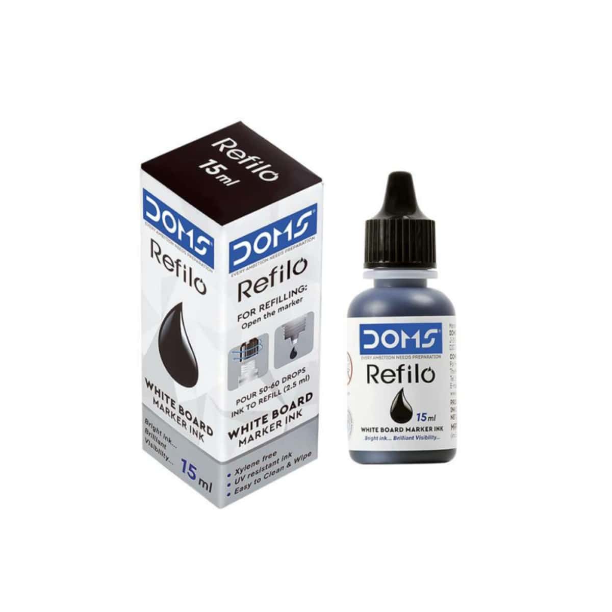 DOMS White Board Marker Ink 15Ml Black in bulk from India — Ant Mascot