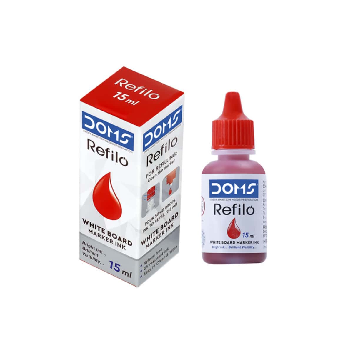DOMS White Board Marker Ink 15Ml Red in bulk from India — Ant Mascot