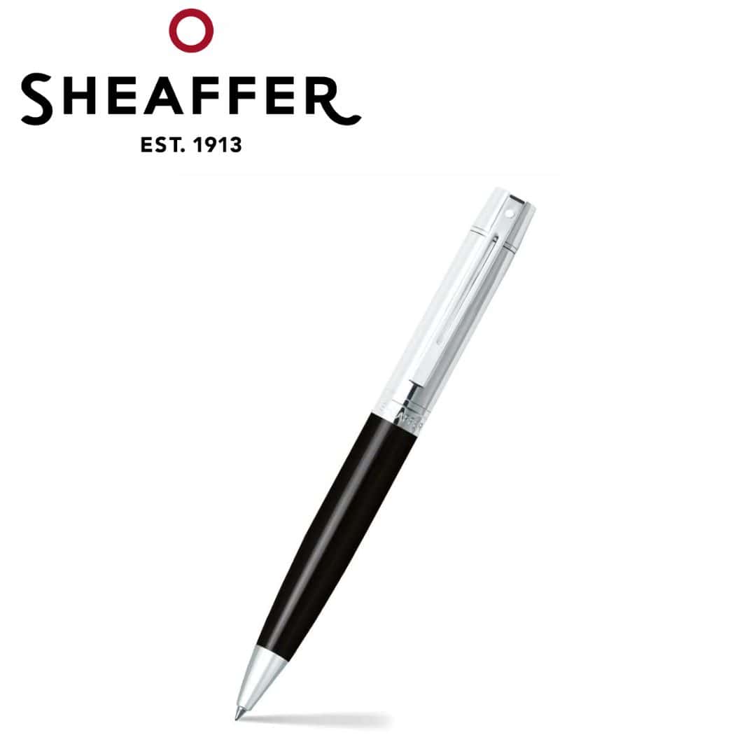 PEN SHEAFFER 300 E9314 GLOSSY BLACK BARREL CHROME CAP WITH CHROME TRIM M FP in bulk from India — Ant Mascot