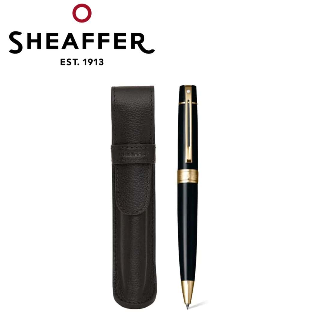 PEN SHEAFFER 300 E9325 GLOSSY BLACK WITH GOLD TONE TRIM F FP in bulk from India — Ant Mascot