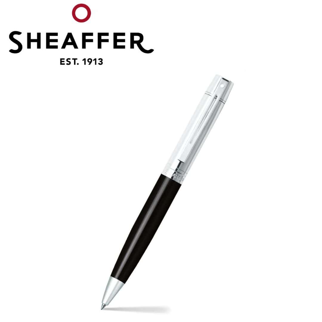 PEN SHEAFFER 300 E9314 GLOSSY BLACK BARREL CHROME CAP WITH CHROME TRIM RB in bulk from India — Ant Mascot