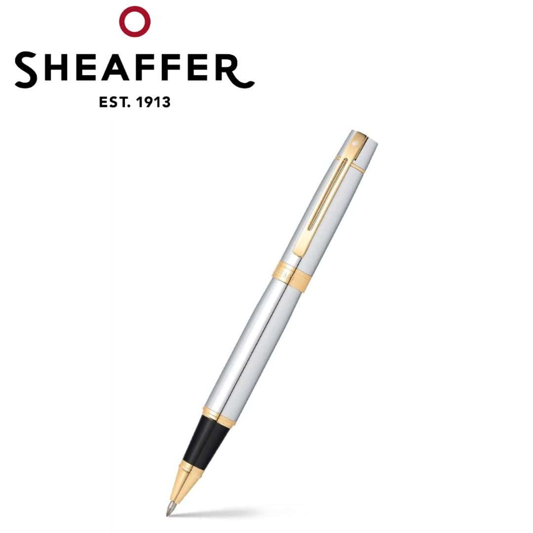 PEN SHEAFFER 300 E9342 BRIGHT CHROME WITH GOLD TONE  TRIM BP in bulk from India — Ant Mascot