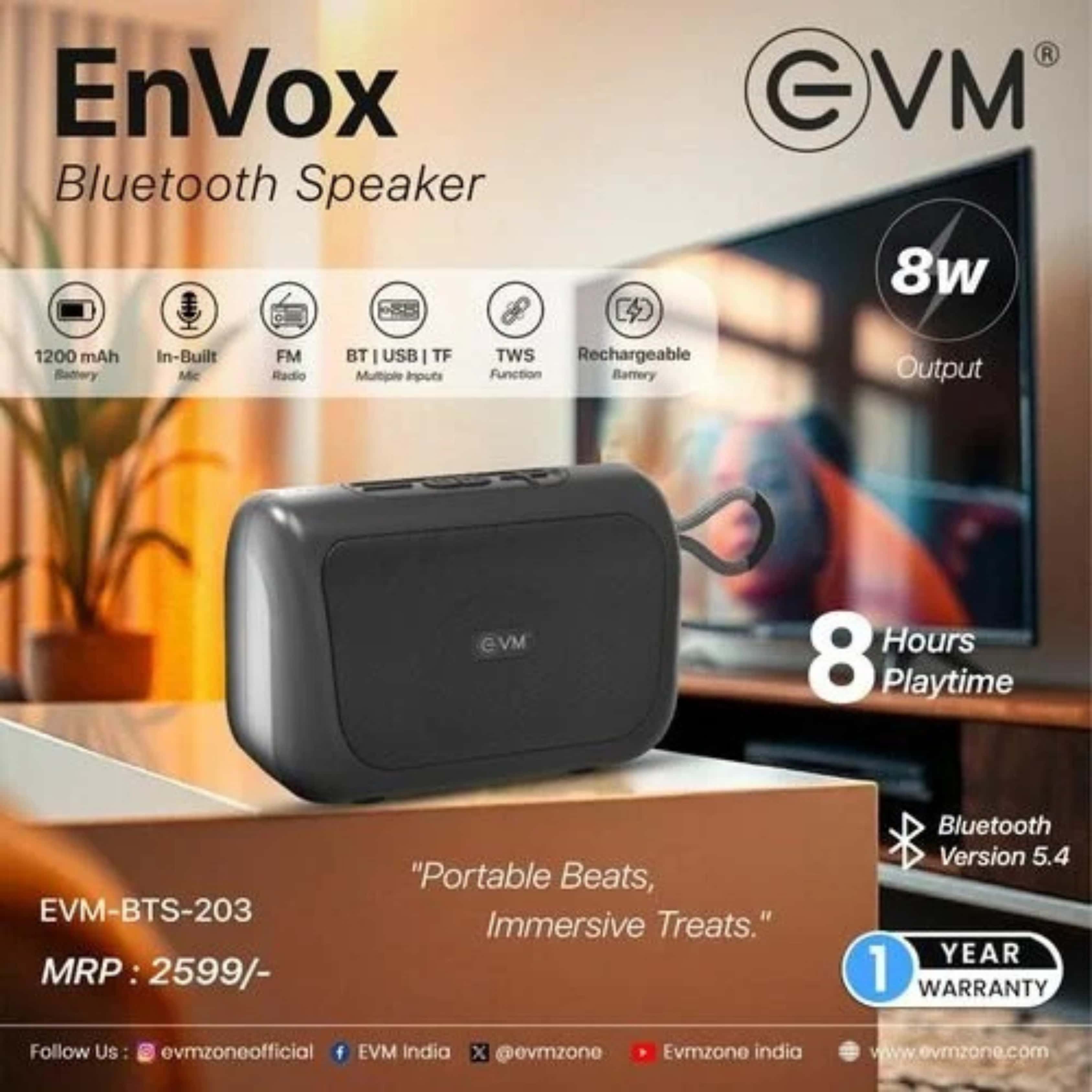 EVM Envox Bluetooth Speaker in bulk from India — Ant Mascot